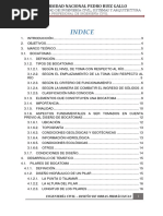 Pilares, Ventanas de Captación, y Muros de Encauzamiento de Bocatomas