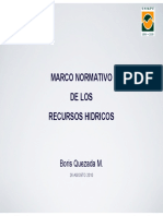 698 Marco Normativo de Los Recursos Hidricos - Boris Quezada