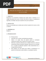 Traslado Del Enfermo de La Cama A La Silla y de La Silla A La Cama