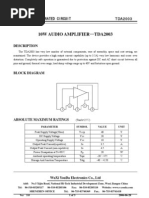 10W Audio Amplifier-Tda2003: Youda Integrated Circuit