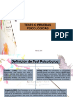 Los Tests Psicológicos. Dra. Iraima V. Martínez M. 2018