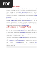 Advantages of Microsoft Word