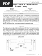 Stress and Design Analysis of Triple Reduction Gearbox Casing