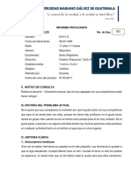 Modelo de Informe Psicologico 2017