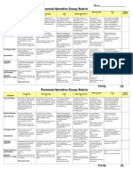 Narrative Essay Rubric For Grading