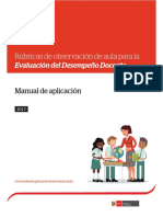 Rubricas de Observacion D e Aula para La Evaluación Del Desempeño Docente Manual de Aplicación