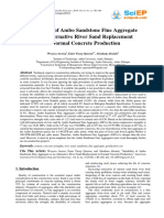 Suitability of Ambo Sandstone Fine Aggregate As An Alternative River Sand Replacement in Normal Concrete Production