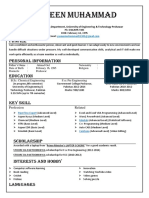 Yaseen Muhamma CV For Mole