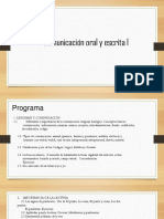 Cominicación Oral y Escrita