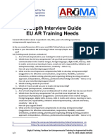 In Depth Interview Guide EU AR Training Needs