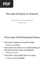 The Role of Theory in Research: Theoretical and Conceptual Frameworks