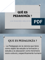 Qué Es Pedagogia