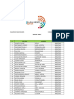 Relación de Seleccionados Parlamentos Regionales 2018