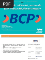 BCP - Planeamiento Estrategico y Operativo