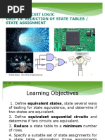 Digital Circuit Logic Unit 15: Reduction of State Tables / State Assignment