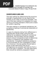 ASTM D6241 - 04 (2009) Standard Test Method For The Static Puncture Strength of Geotextiles and Geotextile-Related Products Using A 50-mm Probe