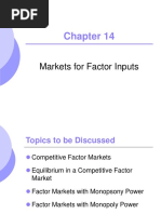 Markets For Factor Inputs