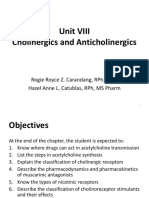 Unit 8. Cholinergic and Anticholinergics