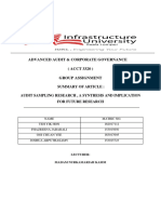 Advanced Audit & Corporate Governance (ACCT 3320) Group Assignment