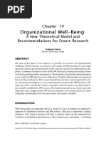 Organizational Well Being A New Theoretical Model and Recommendations For Future Research