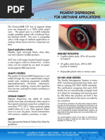 Pigment Dispersions For Urethane Applications: Typical Applications Include: Available Packaging