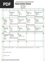 May Cafeteria Menu