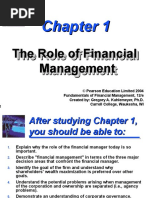 The Role of Financial Management The Role of Financial Management