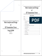 SAP2000 Example 2D Steel Tower