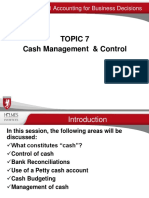 Topic 7 Cash Management & Control