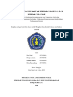 EVALUASI DAN ANALISIS DAMPAK KEBIJAKAN NASIONAL DAN KEBIJAKAN DAERAH (Kebijakan Nasional: Kebijakan Penyelenggaraan Jasa Transportasi Online dan  Kebijakan Daerah Tanjungpinang: Kebijakan Pelaksanaan Pengarusutamaan Gender dalam Pembangunan Daerah)