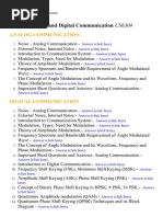 Analog and Digital Communication - Lecture Notes, Study Material and Important Questions, Answers 