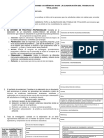 Análisis de Las Orientaciones Académicas para La Elaboración Del Trabajo de Titulación