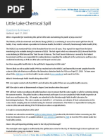 Little Lake Chemical Spill: Questions & Answers