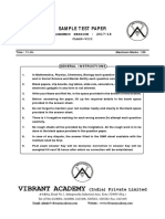 Vibrant Academy: Sample Test Paper