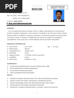 Lead Commissioning Engineer - Process Bala Resume