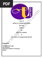 Optical Communication Unit V