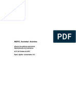 Ejemplo de Informe de Auditoría Operacional 2015