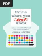 Write What You Don't Know - Julian Hoxter