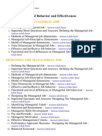 Managerial Behavior and Effectiveness - Lecture Notes, Study Material and Important Questions, Answers