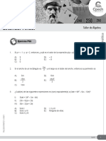 Álgebra - Taller 02 (Cpech 2016)