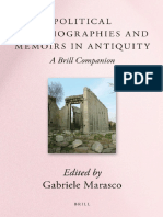 Political Autobiographies and Memoirs in Antiquity Brill S Companions in Classical Studies 2011 Gabriele Marasco PDF