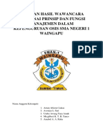 Laporan Hasil Wawancara Mengenai Prinsip Dan Fungsi Manajemen