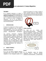 Laboratorio Campo Magnetico, Fisica Electricidad y Magnetismo