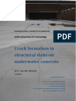 Crack Formation in Structural Slabs On Underwater Concrete