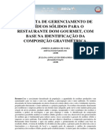 Proposta de Gerenciamento de Resíduos Sólidos para o Restaurante