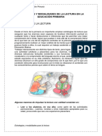 Estrategias y Modalidades de La Lectura en La Educación Primaria