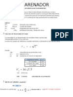 Calculo de Un Desarenador