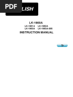 Instruction Manual Juki LK 1903A, PDF