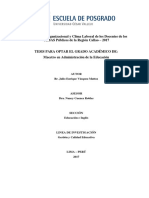 Tesis Modelo Clima Organizacional y Los Docentes