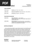 Timothy Hudson Resume